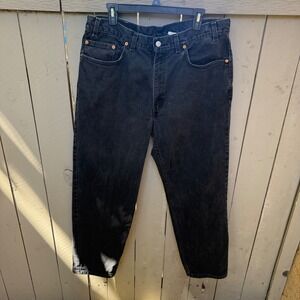VINTAGE Levis Jeans 550 38x30 Actual(36x29) Faded Black Relaxed USA 80s 90s